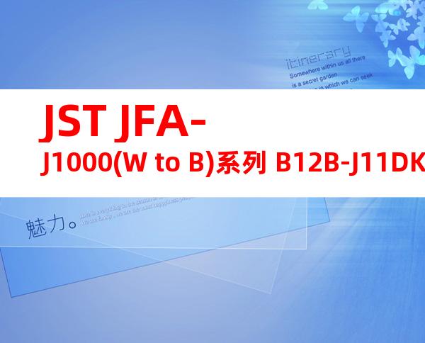 JST JFA-J1000(W to B)系列 B12B-J11DK-GWXR产品图纸